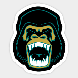 Angry Gorilla Face Sticker